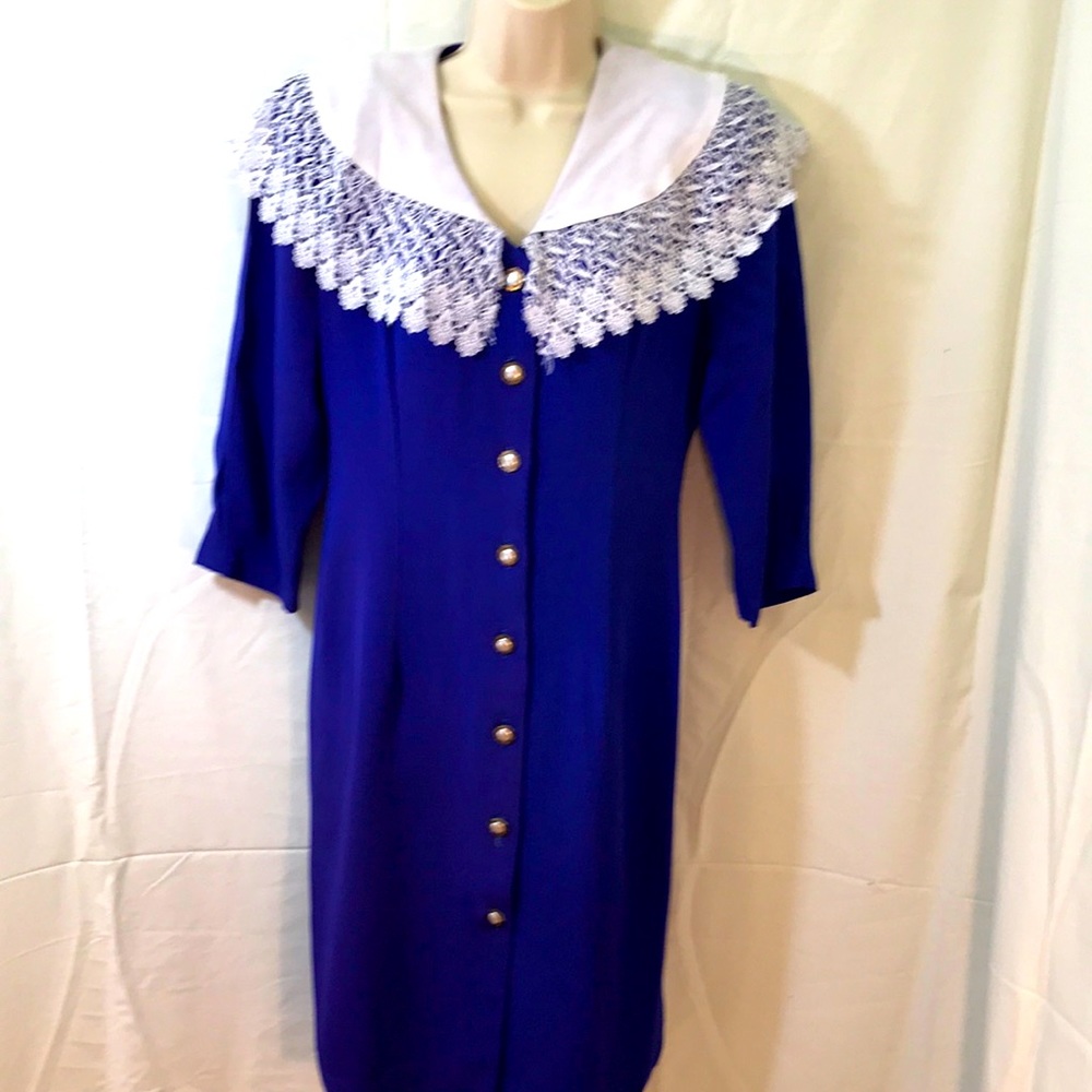 Royal Blue Button-up Dress